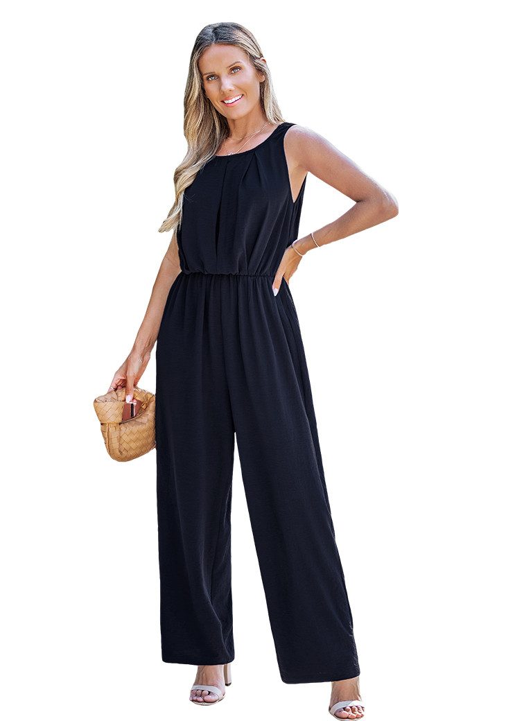 Cupshe Jumpsuit Lässiger ärmelloser Look mit weitem Bein