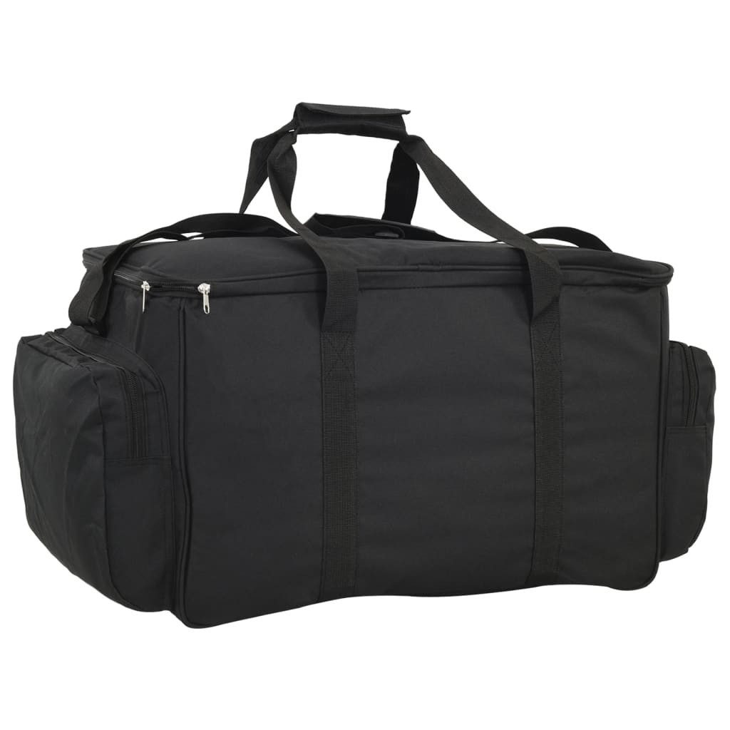 vidaXL Angelkoffer Angeltasche Wasserdicht Schwarz Oxford-Gewebe