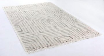 Teppich Square Kelim, TOM TAILOR HOME, rechteckig, Höhe: 5 mm, handgewebt, mit Fransen, Boho-Style