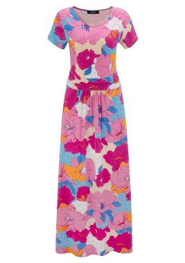 Aniston SELECTED Sommerkleid mit farbenfrohem Blütendruck - Jedes Teil ein Unikat - NEUE KOLLEKTION