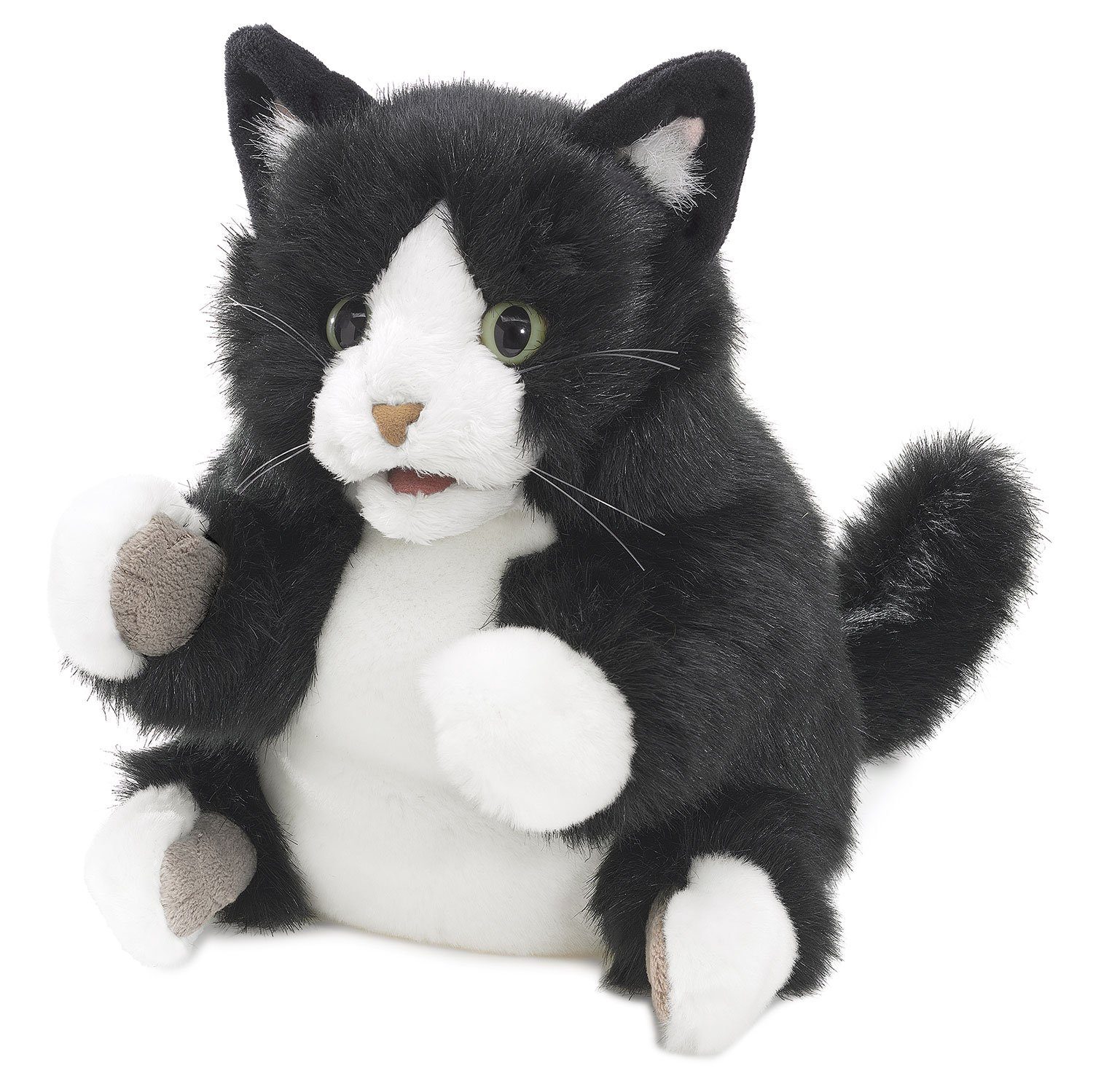 Folkmanis Handpuppen Handpuppe Folkmanis Handpuppe Tuxedo Kätzchen 3179 (Packung)