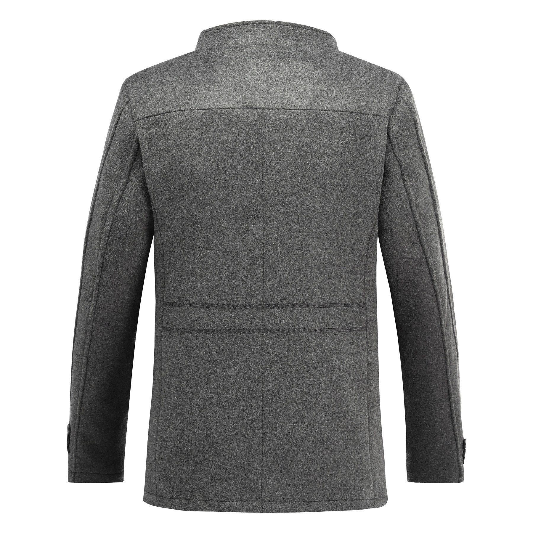 Allthemen Wollmantel mit Stehkragen Wintermantel Herren warmer Kurzmantel günstig online kaufen