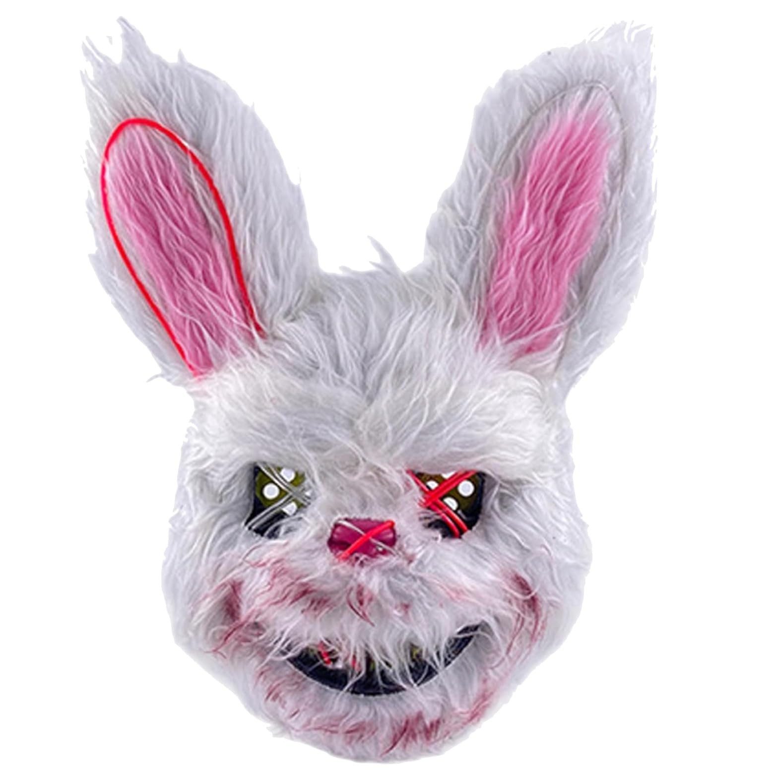 TK Gruppe Панельная обшивкаsmaske Grusel Hase Maske – Horror Bunny Kostüm Accessoire, (Packung, 1-tlg)