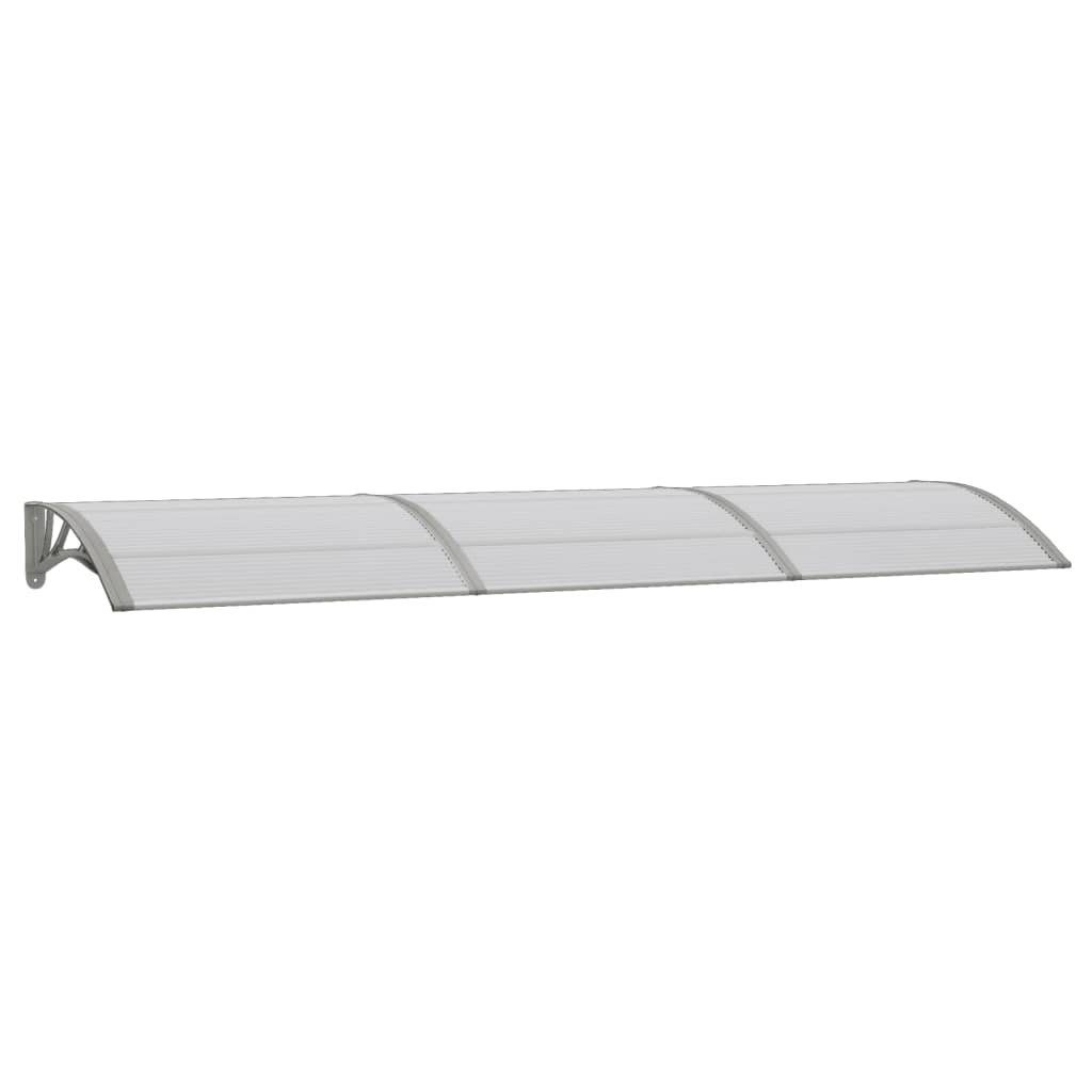 vidaXL Vordach 300 x 75 cm Türvordach Grau 300x80 cm Polycarbonat Hautür Dach Regenda