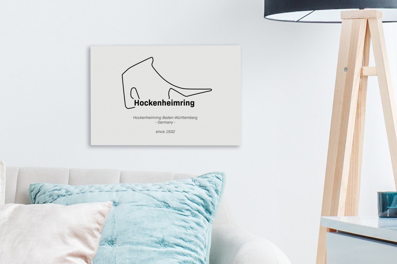 OneMillionCanvasses® Leinwandbild F1 Leinwandbilder, - Hockenheim Wanddeko, Rennstrecke, cm (1 St), Aufhängefertig, Wandbild 30x20 