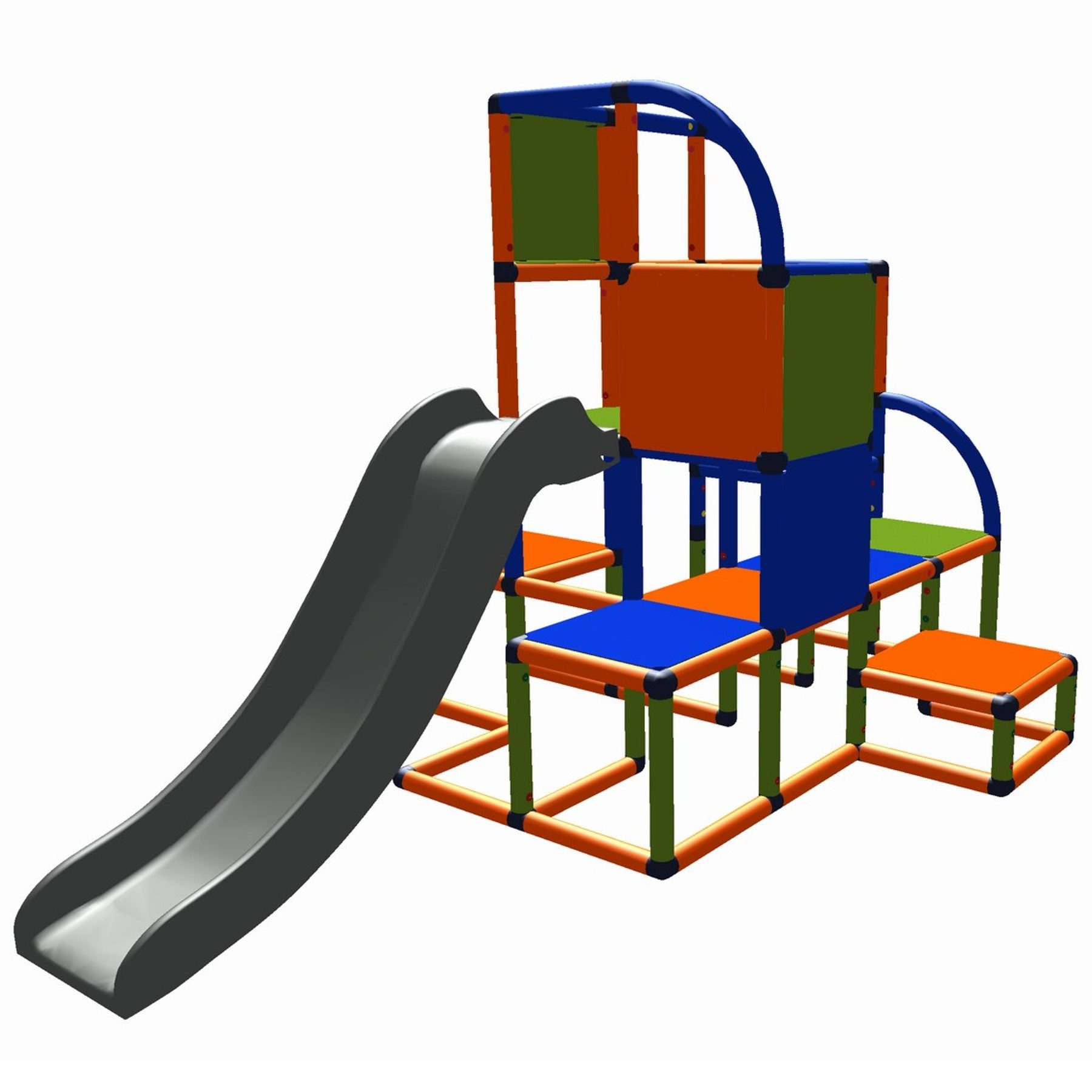 move and stic Kletterturm Helge mit Rutsche Konstruktions-Spielset, In- und Outdoor