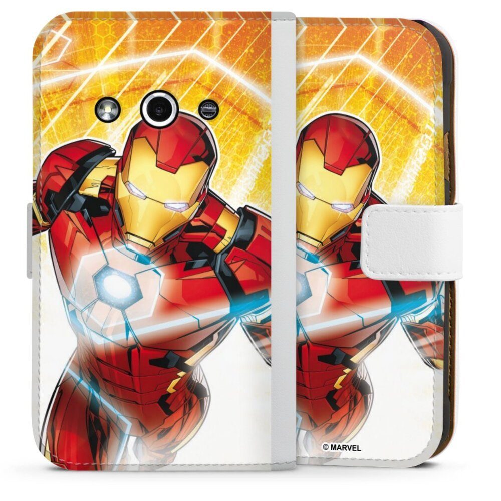DeinDesign Handyhülle Iron Man on Fire, Samsung Galaxy Xcover 3 Hülle Handy Flip Case Wallet Cover