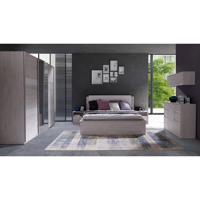 Stylefy Schlafzimmer-Set Sammy (Komplettset Set (6-St) 6-teilig wahlweise mit LED-Beleuchtung variabel stellbar Modern Design