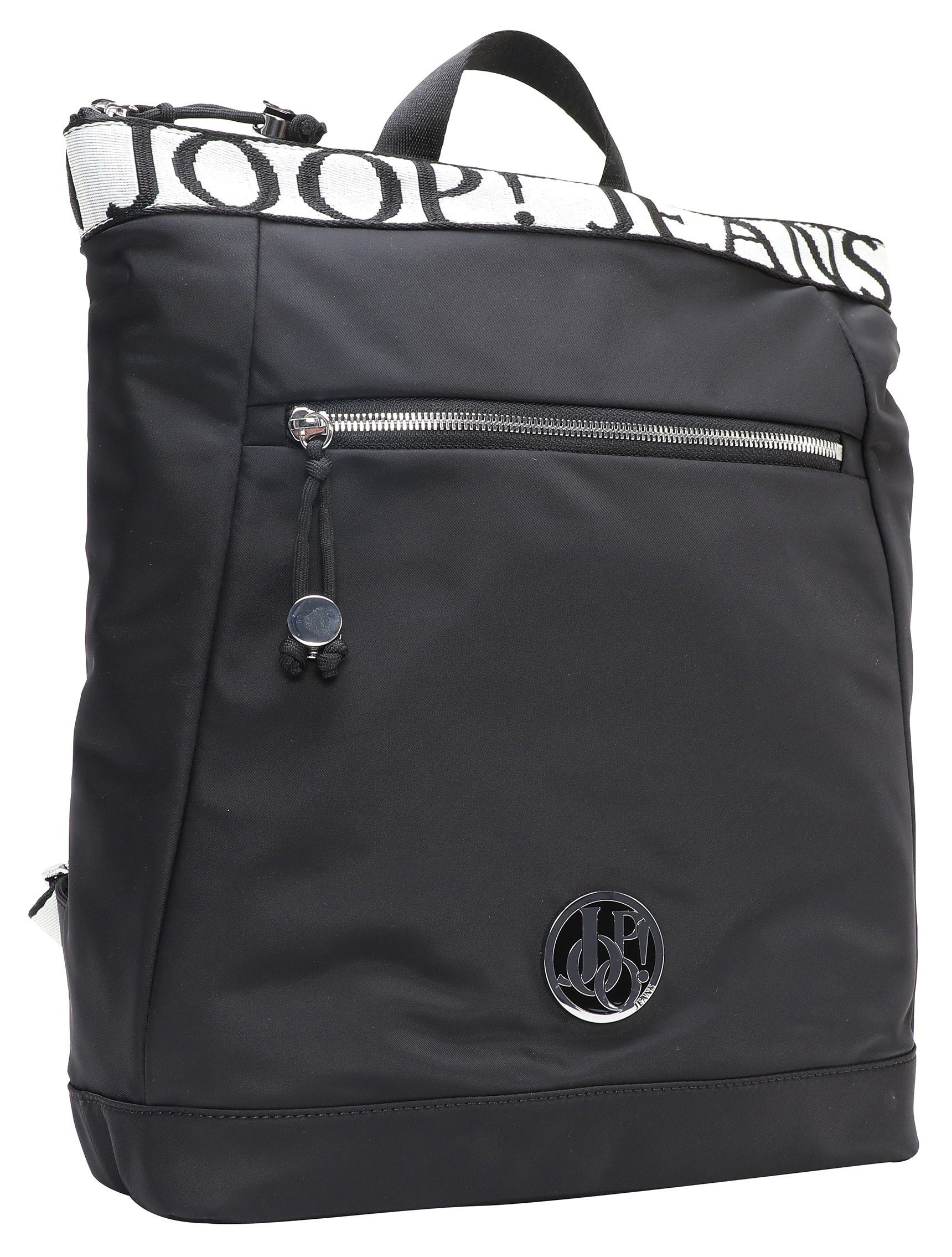 Joop Jeans Cityrucksack lietissimo elva backpack lvz, mit Logo Schriftzug auf den Trageriemen black