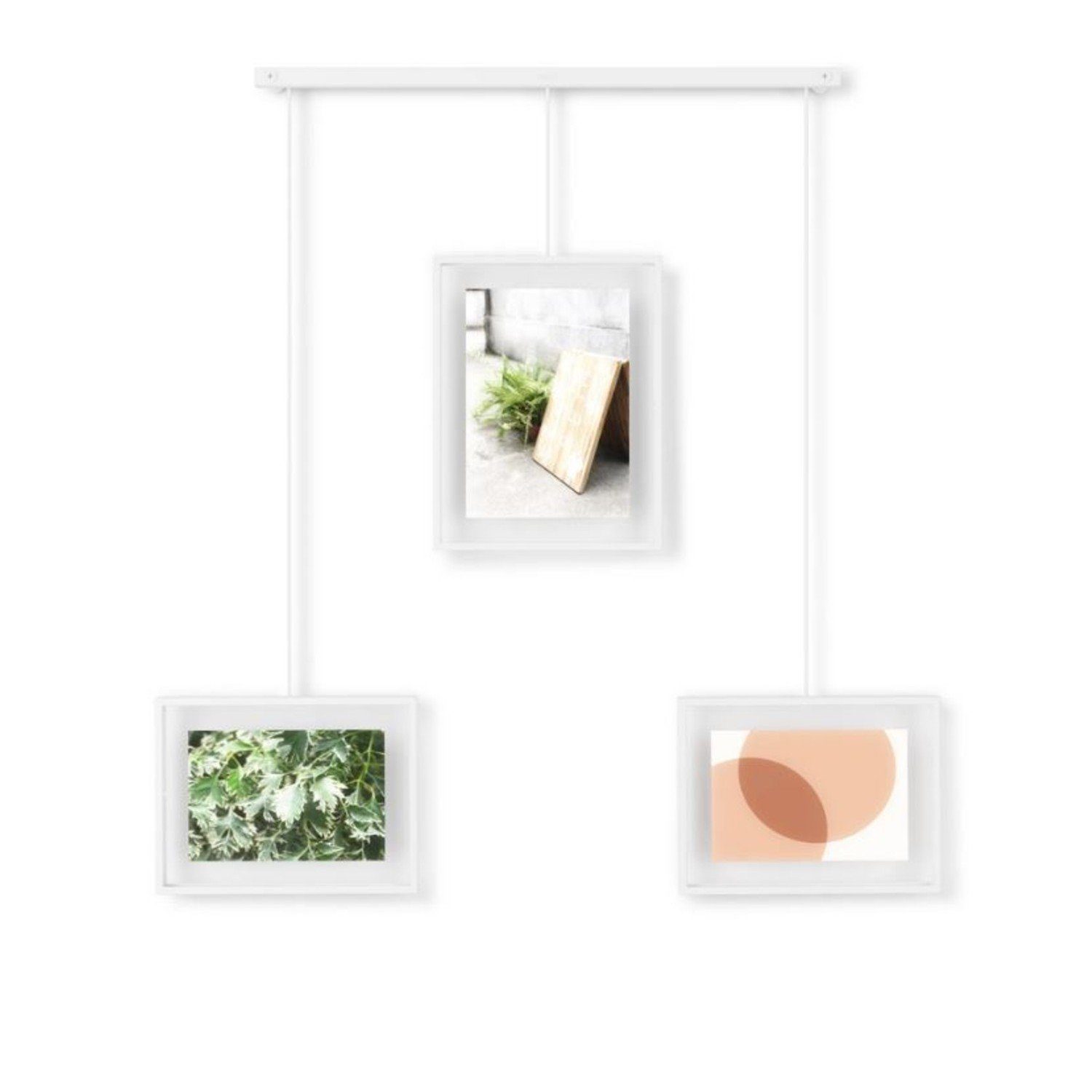 Bilder-Display Umbra Exhibit Bilderrahmen 3er-Set weiß Collage