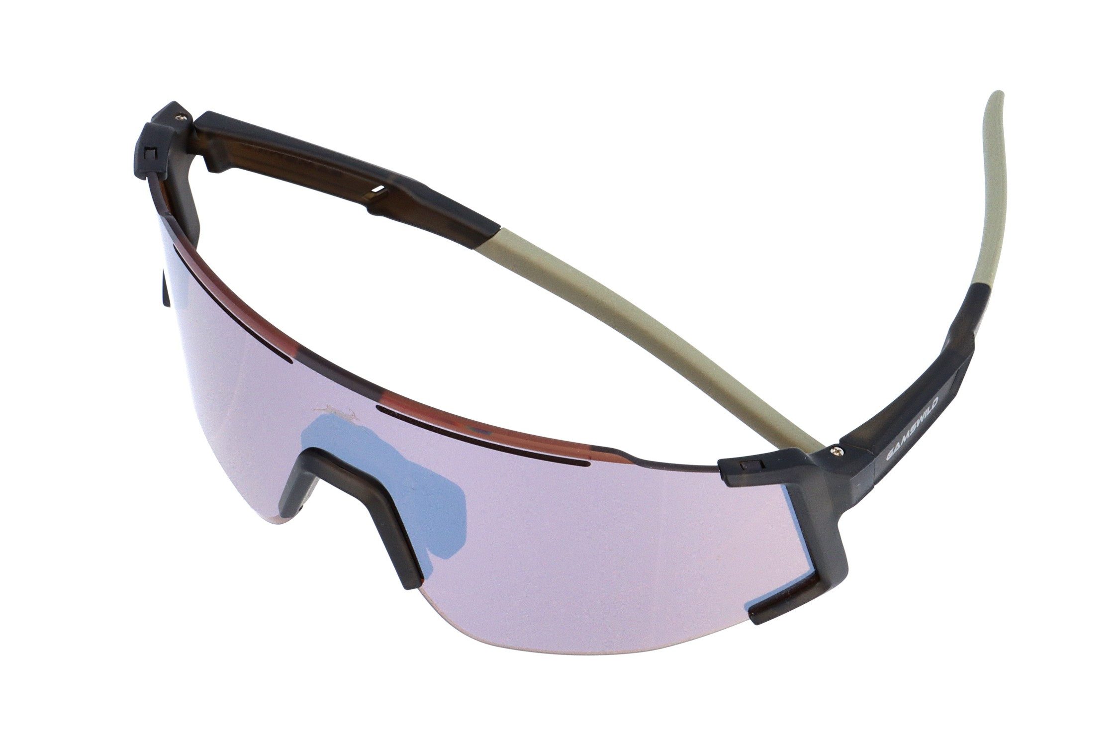 Gamswild Monoscheibensonnenbrille UV400 Sonnenbrille Skibrille Fahrradbrille eng anliegend Sportbrille WS5844 Damen, Herren, beere, grün, grau