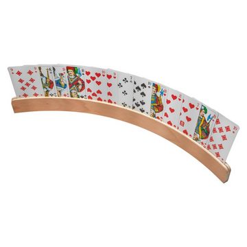 Otto Simon Spiel, Gesellschaftsspiel, für Kartenspiel 4er Set Spielkartenhalter aus Holz Kartenhalter