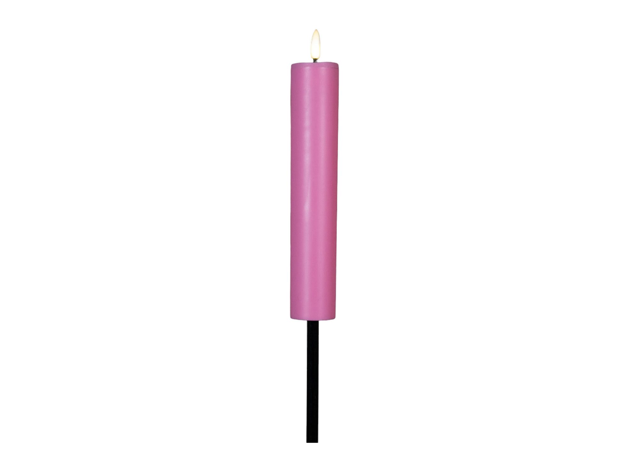 Coen Bakker Deco BV LED Gartenfackel, LED, warmweiß, Solar pink 3D-Flamme warmweiß 4x90cm
