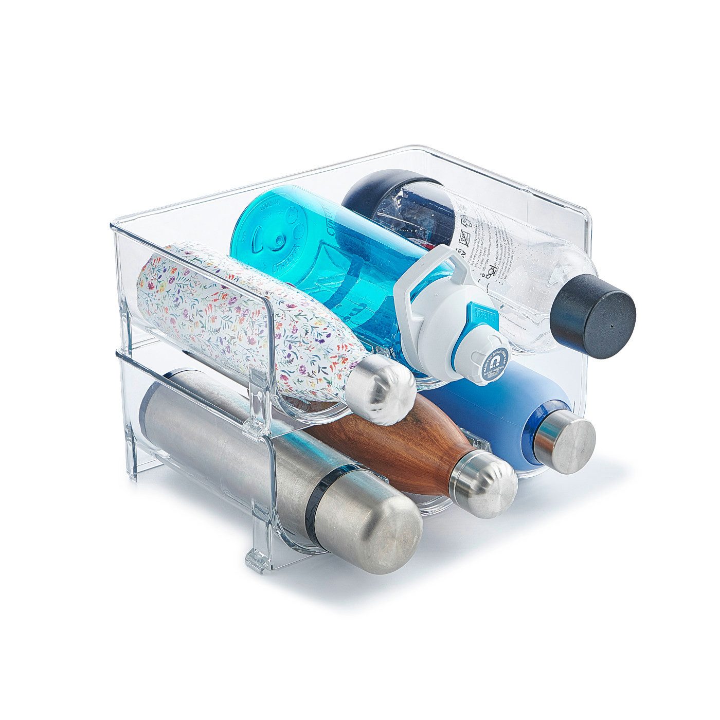 Betty Bossi Flaschenregal 2er Set Flaschenregal, stapelbar für Flaschen bis 1 Liter, 2-tlg.