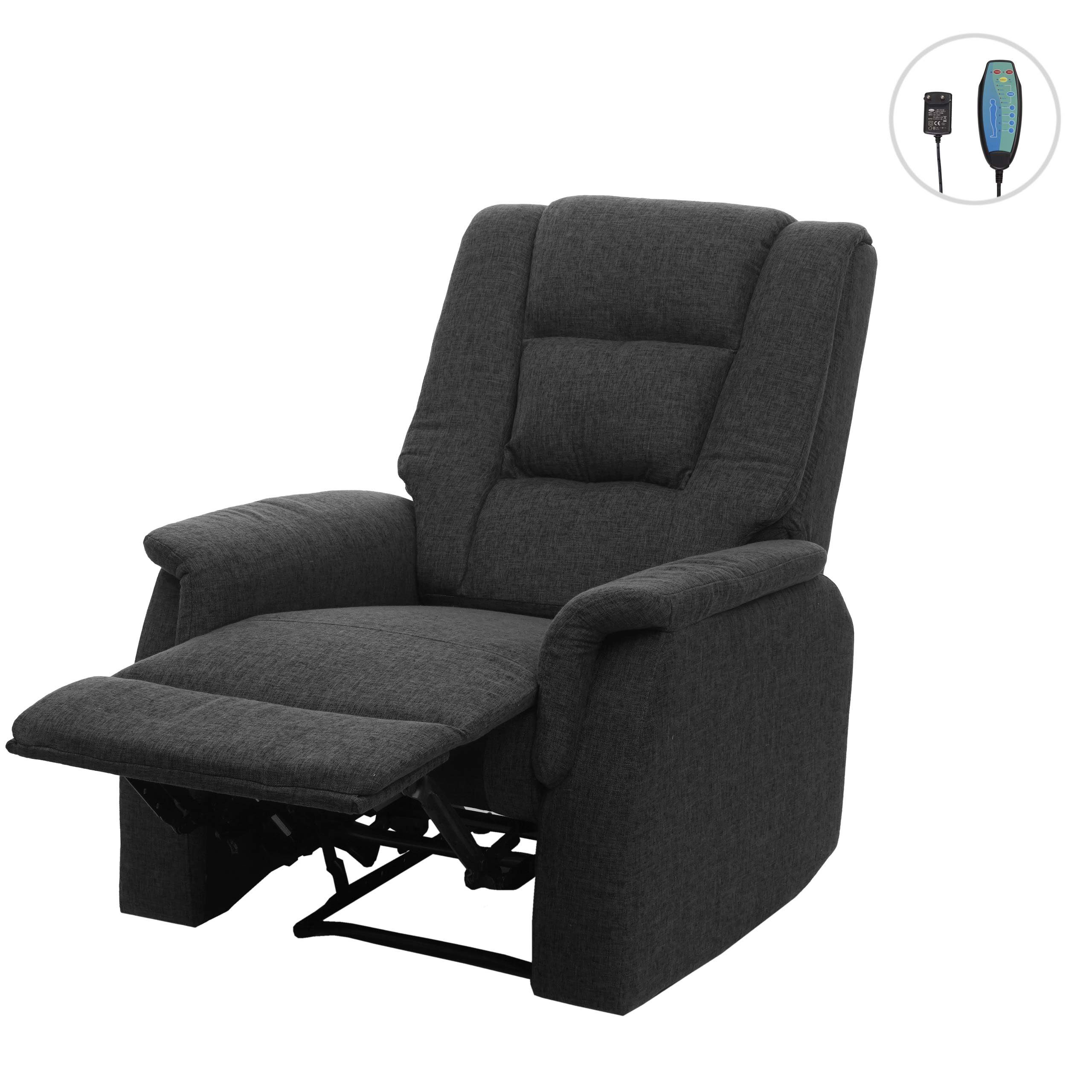 MCW TV-Sessel MCW-F23, ohne Massage- Besonders des verstellbar groß, Fußstütze und durch Hebels Lösen Wärmefunktion