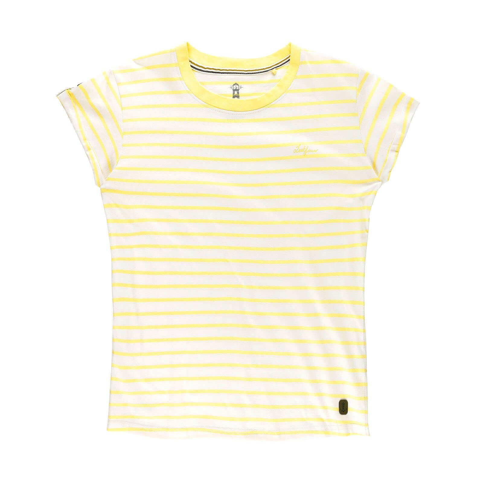 Leitfeuer T-Shirt Damen Sommershirt mit Allover-Streifen und umgeschlagenem Ärmelsaum