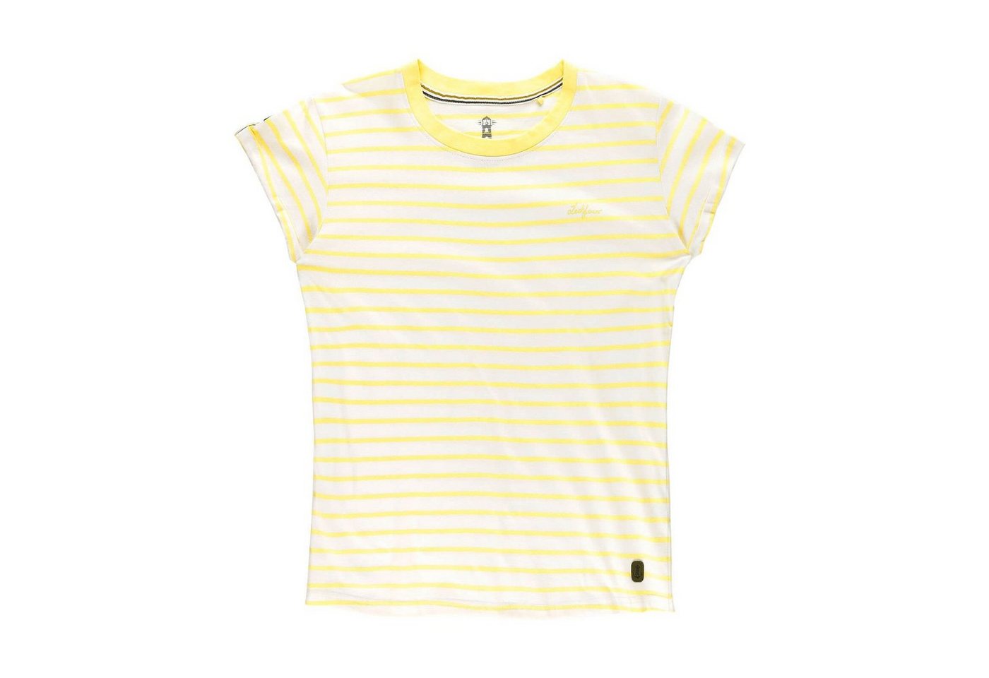 Leitfeuer T-Shirt Damen Sommershirt mit Allover-Streifen und umgeschlagenem Ärmelsaum