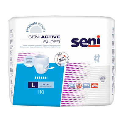 seni Inkontinenzslip Seni Active Super Größe L (10-St) für diskreten Tragekomfort bei Inkontinenz