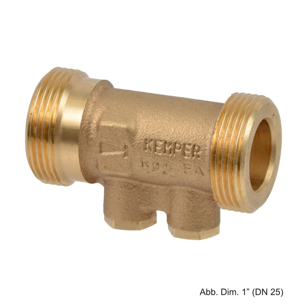 KEMPER Armaturen Wasserrohr Kemper-Weser Durchgangs-Rückflussverhinderer DN20, AG 1", 1581G02000