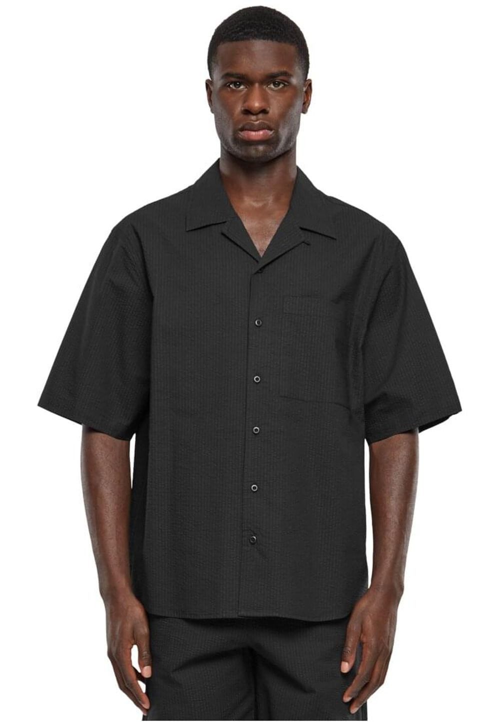 URBAN CLASSICS Kurzarmhemd RELAXED SEERSUCKER SHORT SLEEVE (1-tlg)