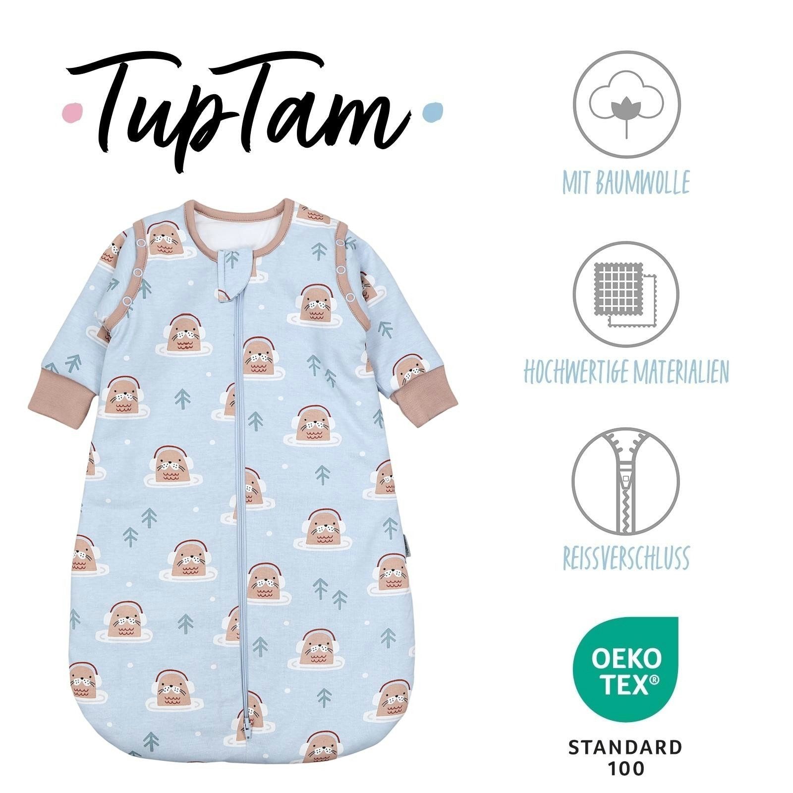 TupTam Babyschlafsack Kugelschlafsack mit abnehmbaren Ärmeln 2.5 TOG Ganzjahr – Bild 2 von 5