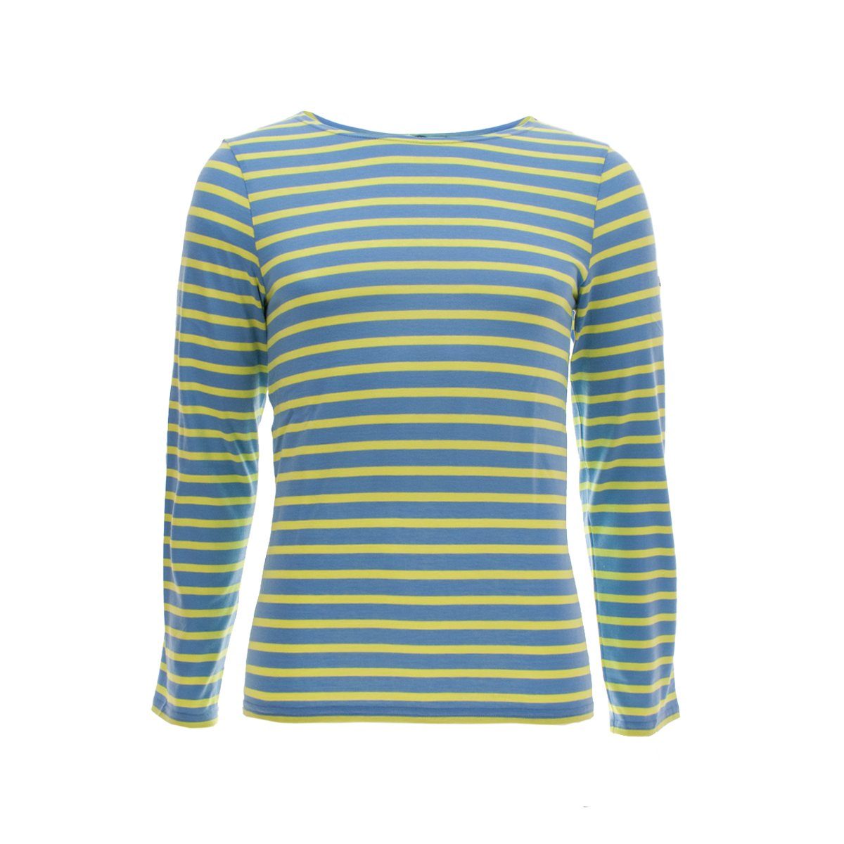 Oxygene/Lime(.P) Baumwolle Minquiers Shirt 9858 James aus Modern mit Langarmshirt Saint Unisex Streifen