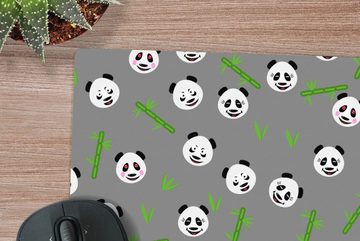 MuchoWow Gaming Mauspad Panda - Bambus - Entwurf (1-St), Mousepad mit Rutschfester Unterseite, Gaming, 40x40 cm, XXL, Großes