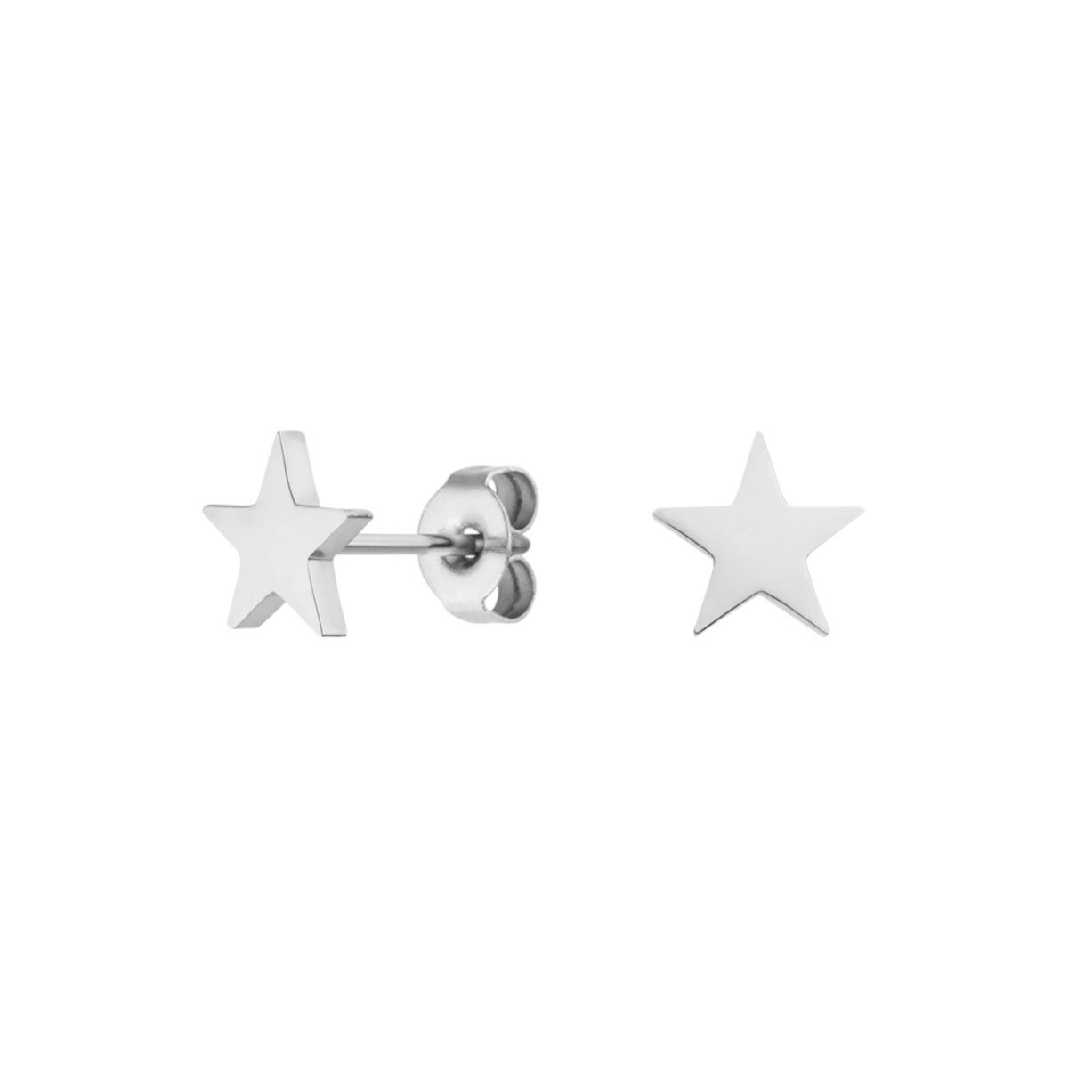 Paar Sterne, & inklusive modernes hautverträglich, wasserfest Schmuckbox LUUK Silber alltagstauglich, Ohrstecker schöner LIFESTYLE Design,