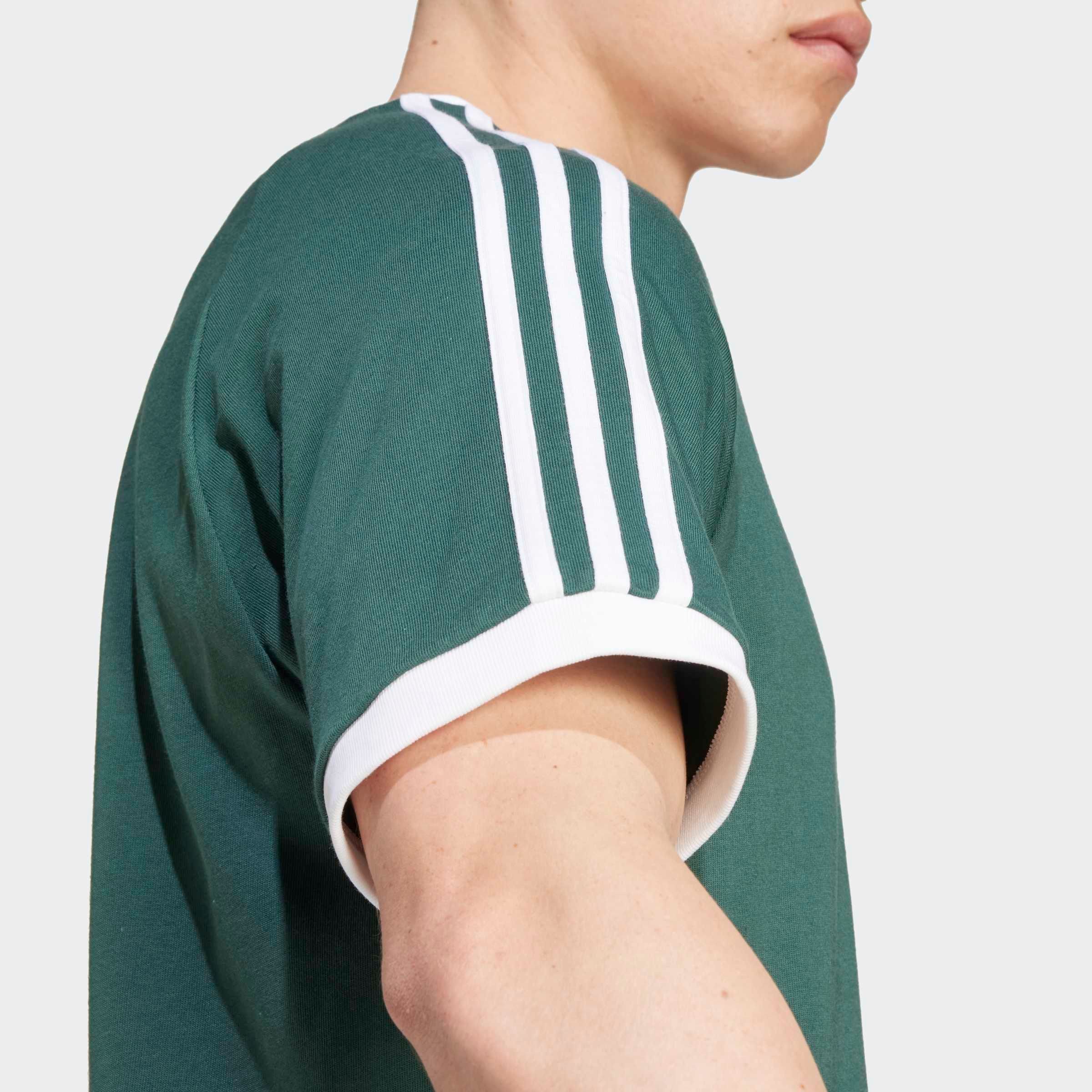 adidas Originals ADICOLOR CLASSICS 3-STREIFEN schmale Passform, Kurzarm, mit kontrastierendem Saum, aus Baumwolle