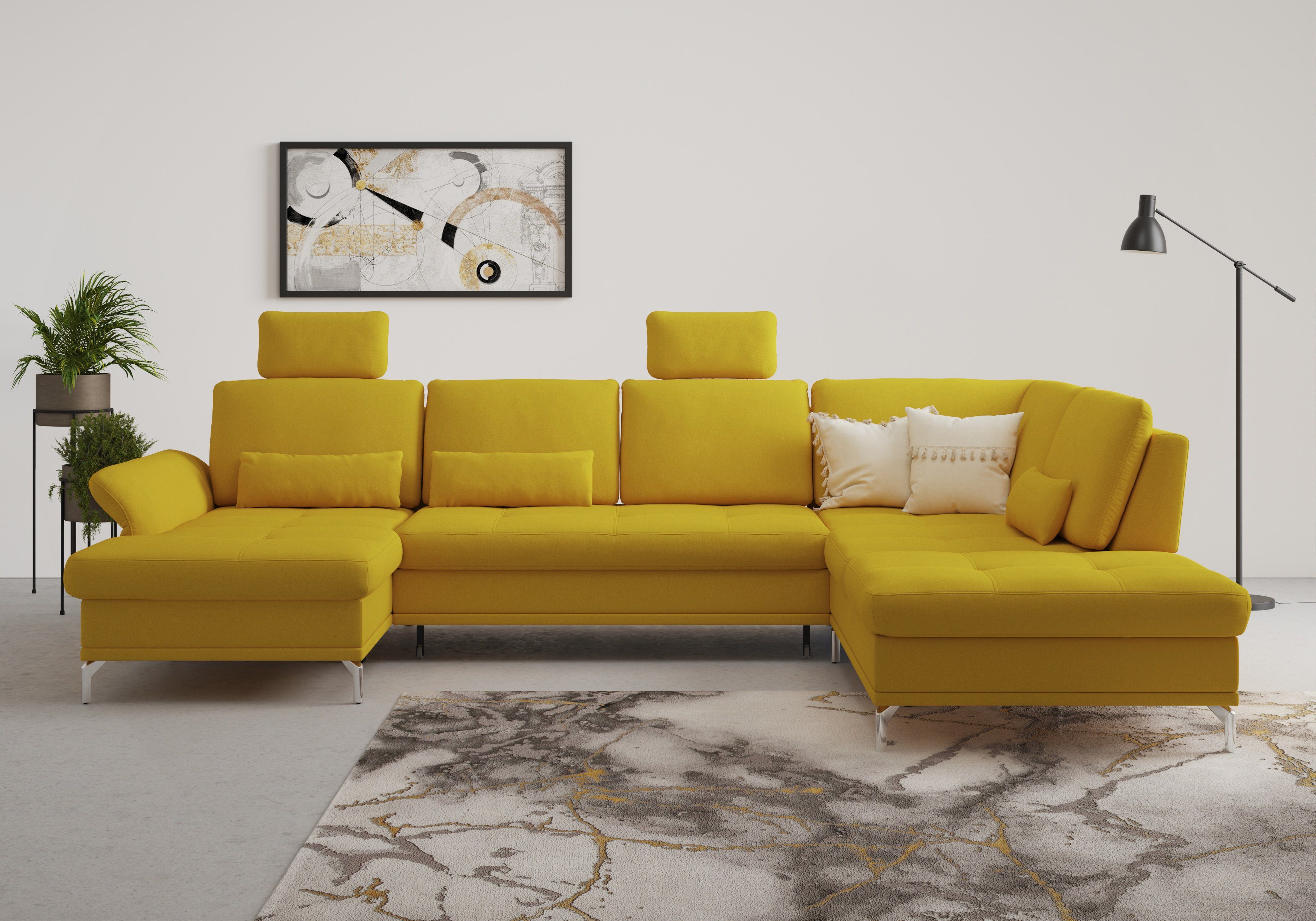 INOSIGN Wohnlandschaft "Palm Beach U-Form" Federkern, mit Sitztiefenverstel günstig online kaufen