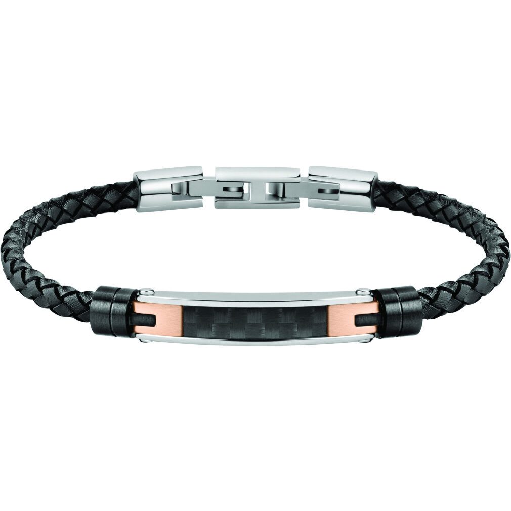 Armband Schwarzes Lederarmband für Herren Moody SQH22