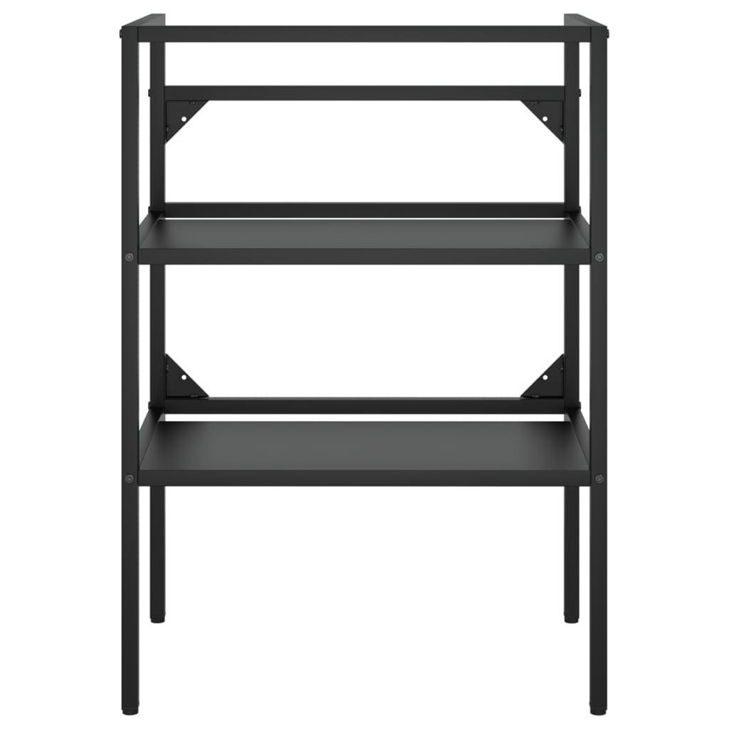 vidaXL Waschtisch 59 x 38 x 83 cm Badezimmer Waschtischgestell Schwarz 59x38x83 cm Eisen