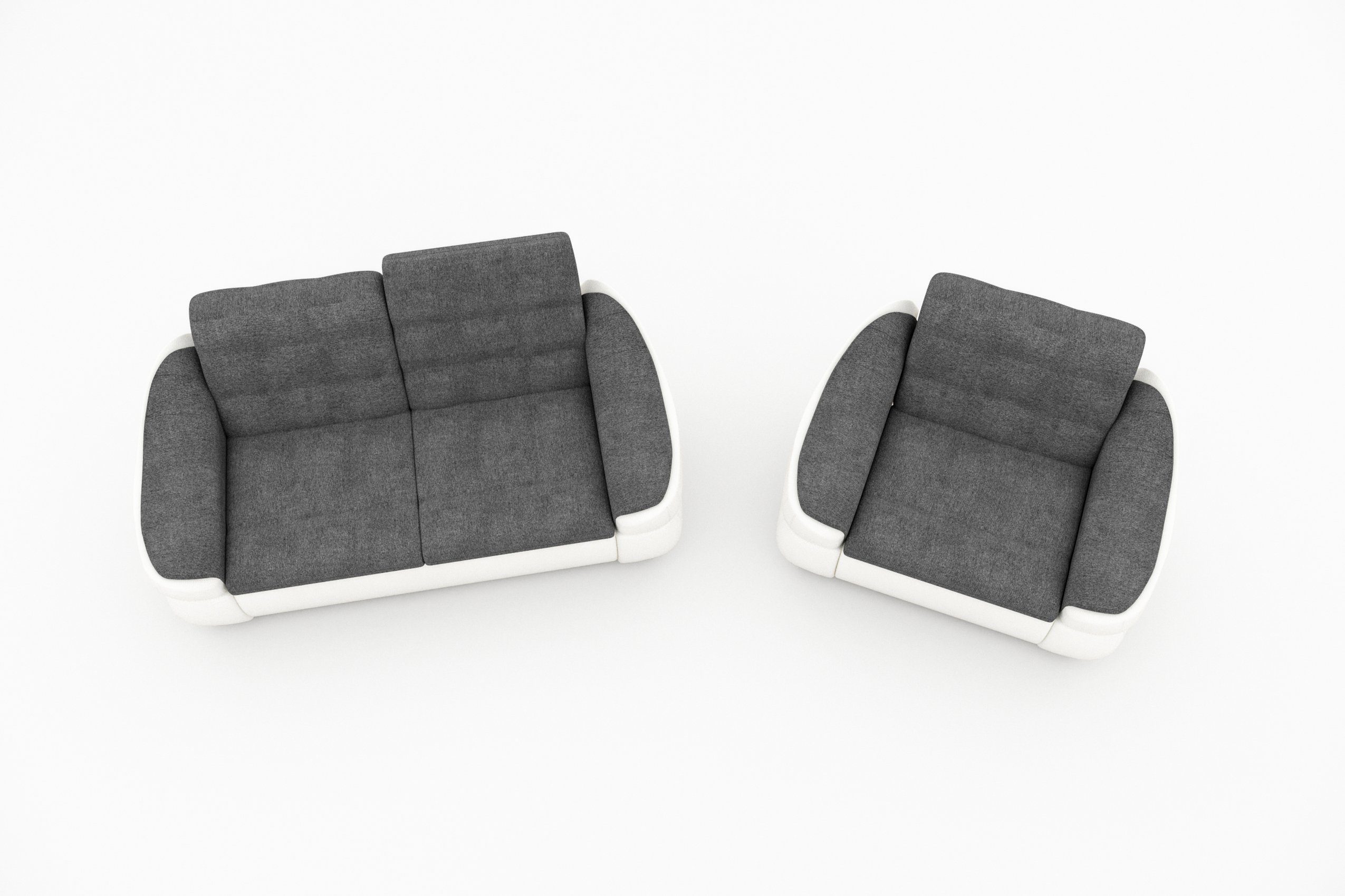 Alisa, Polstergarnitur Sofa aus Modern (Set Sessel, 2-Sitzer Design Stylefy bestehend und (2-tlg),