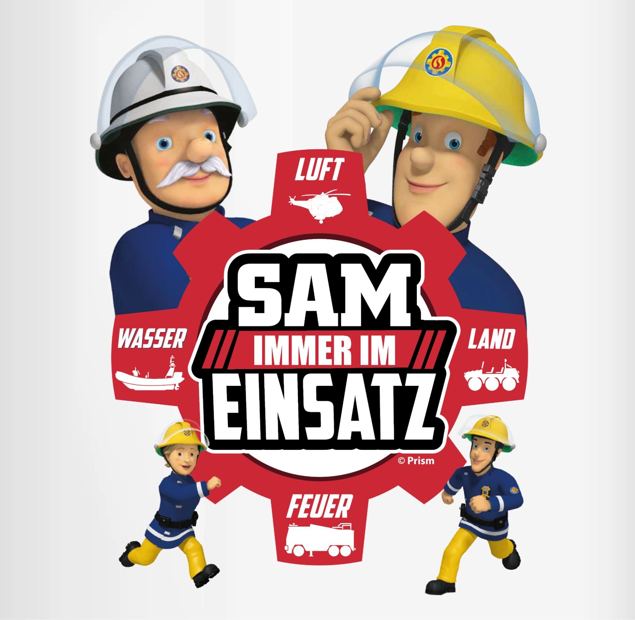 Sam Hellblau 2 Immer Shirtracer Keramik, Tasse Sam im - Tasse Einsatz, Feuerwehrmann