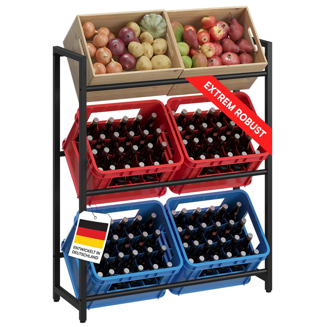 STEELSØN Flaschenregal Mystra in schwarz, Getränkekistenregal aus Stahl für günstig online kaufen