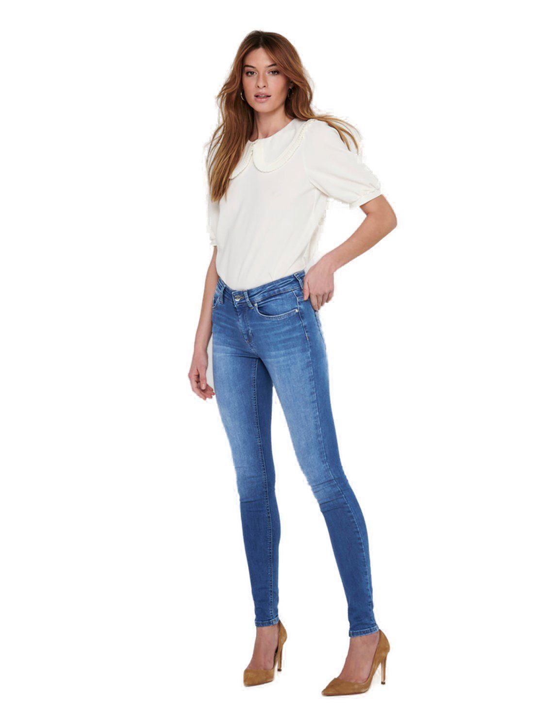 Skinny-fit-Jeans SK ONLY MID ONLBLUSH mit REA12187 Stretch