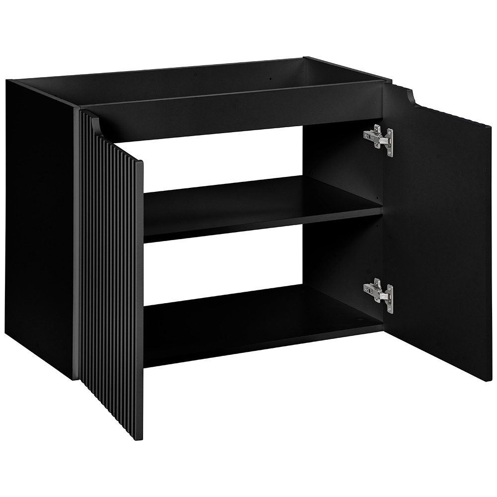 Lomadox Waschbeckenschrank NEWPORT-56-BLACK 80 cm Waschtisch-Unterschrank günstig online kaufen