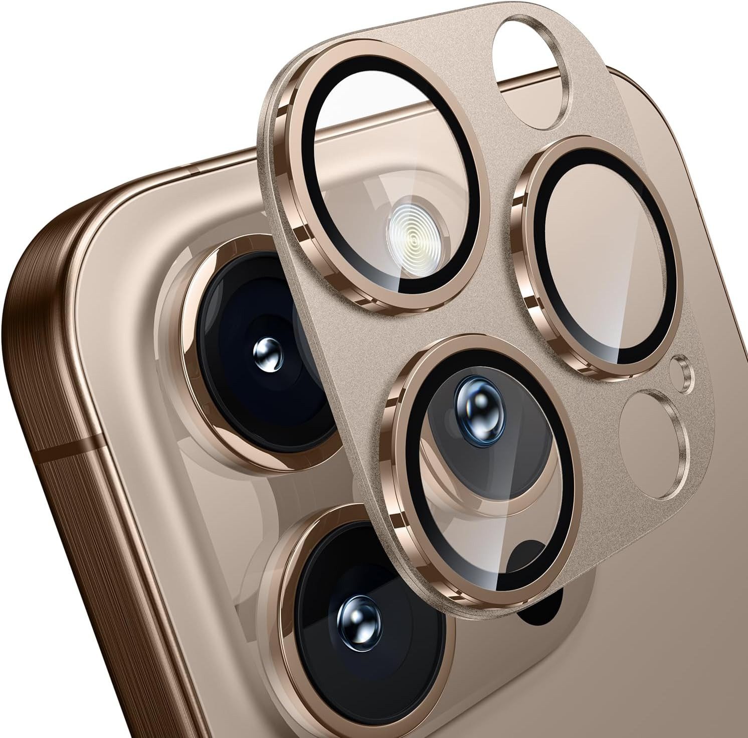 MSM Kameraschutzglas 3D Kameraglas für Apple iPhone 16 Pro / 16 Pro Max Panzerfolie Titan