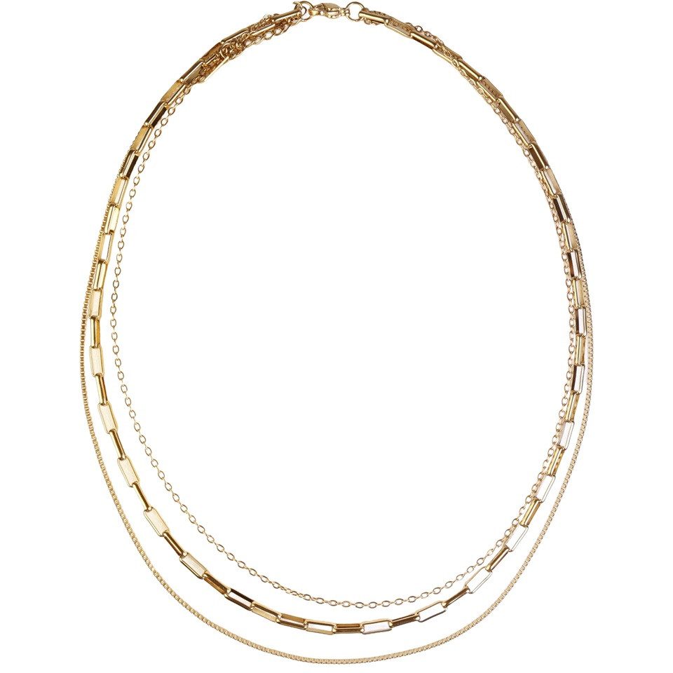 Capelli New York Edelstahlkette Layering – Edelstahl, 18K vergoldet