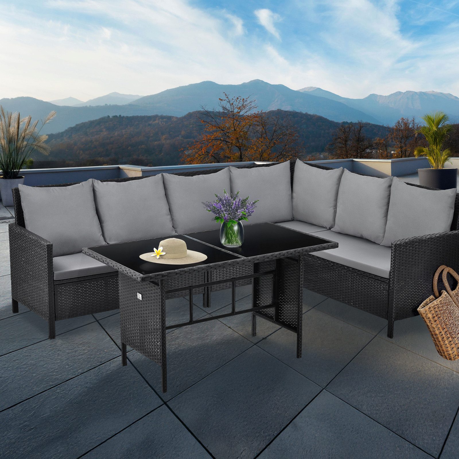 SVITA Gartenlounge-Set MADISON, (Set, Outdoor-Sitzgruppe mit günstig online kaufen