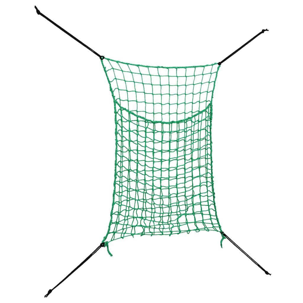 vidaXL Futterspender Heunetze 2 Stk Rechteckig 0,9x1 m PP