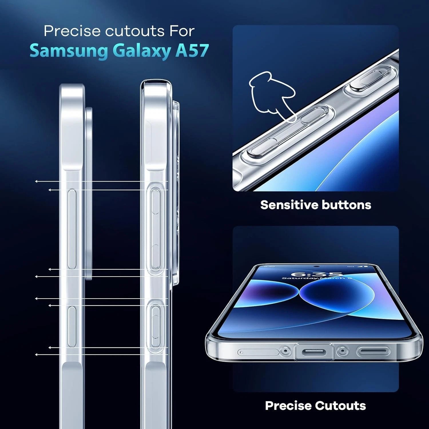 MSM Protech Handyhülle Hülle + 2X Schutzglas für Samsung Galaxy A57 5G Panzerfolie Full 9H – Bild 4 von 5