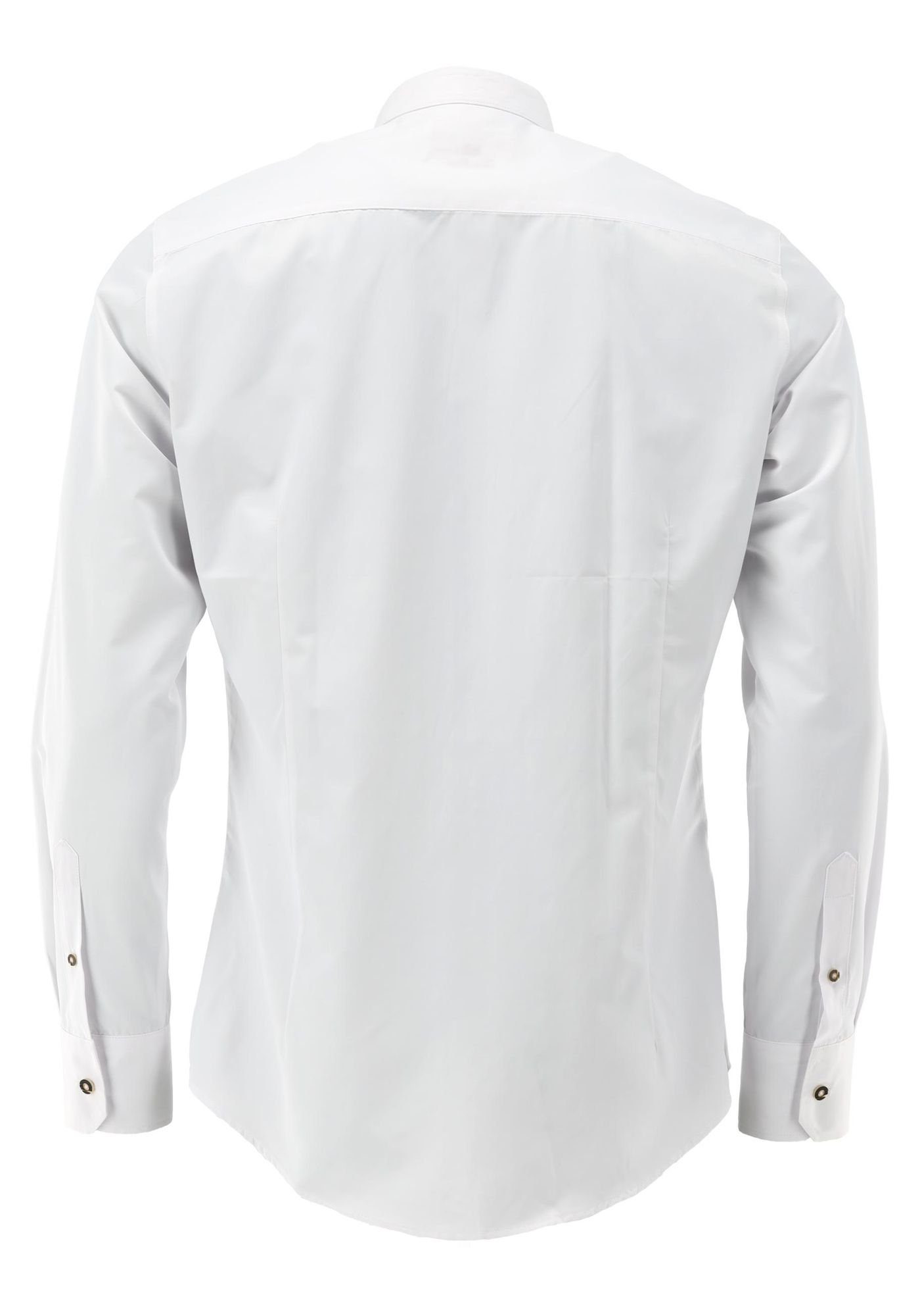 Langarmhemd mit mit Pewya Stehkragen Trachtenhemd Riegel OS-Trachten