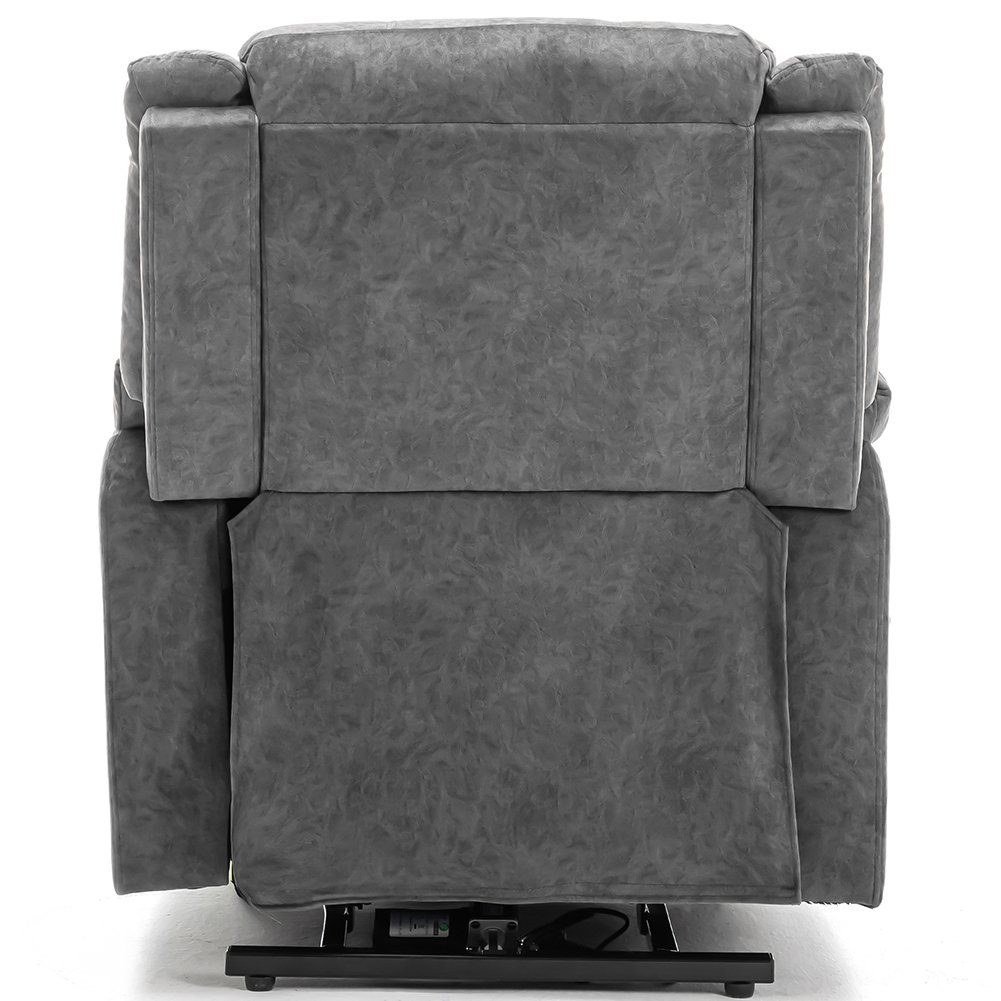TV-Sessel (Fernsehsessel mit Aufstehhilfe, elektrisch Relaxsessel mit Fernbedienung, bis 150 kg belastbar), Massagesessel mit Liegefunktion, Wärmefunktion und Vibrationsmassage