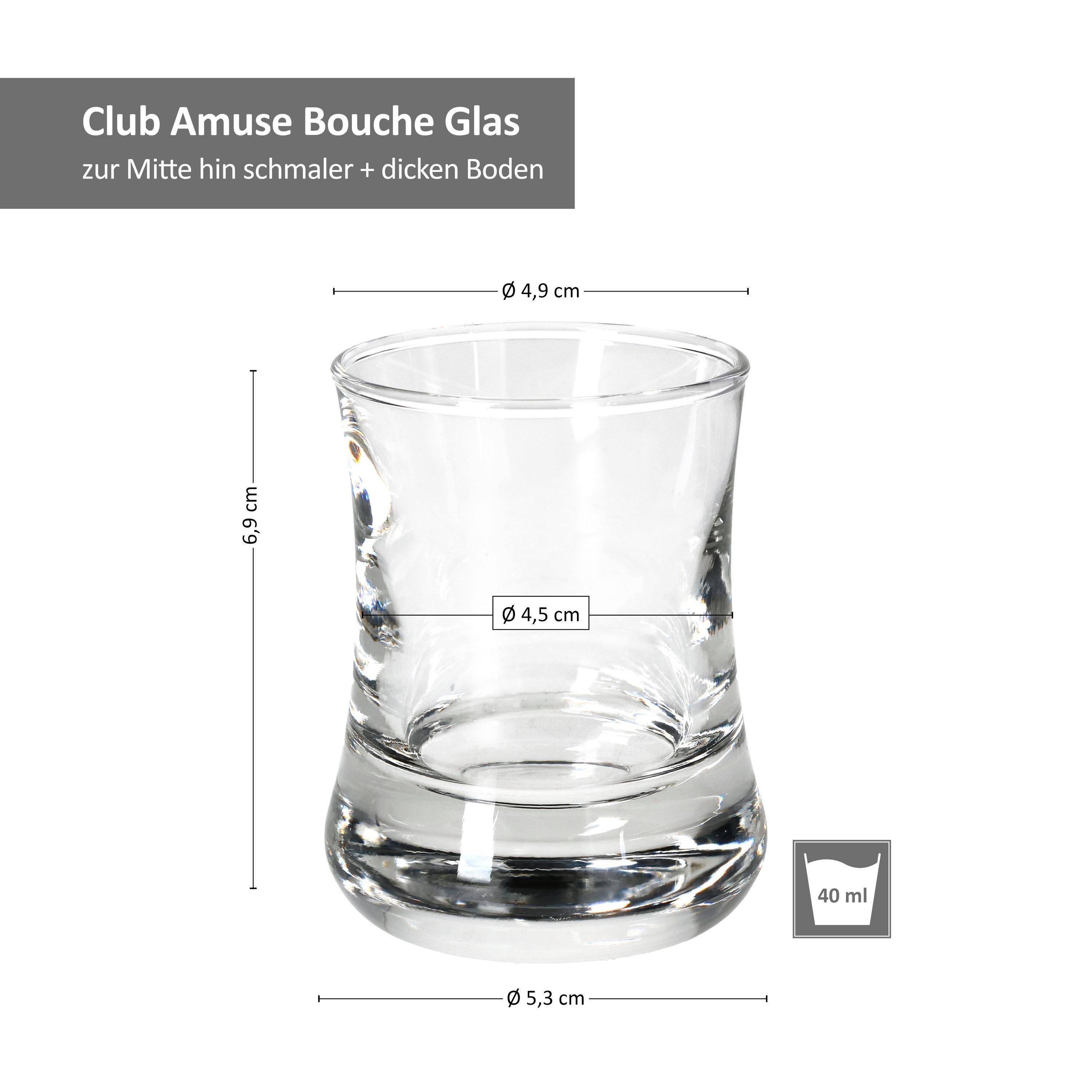 MamboCat Glas 6er Club Amuse Bouche 6cl, Set Glas