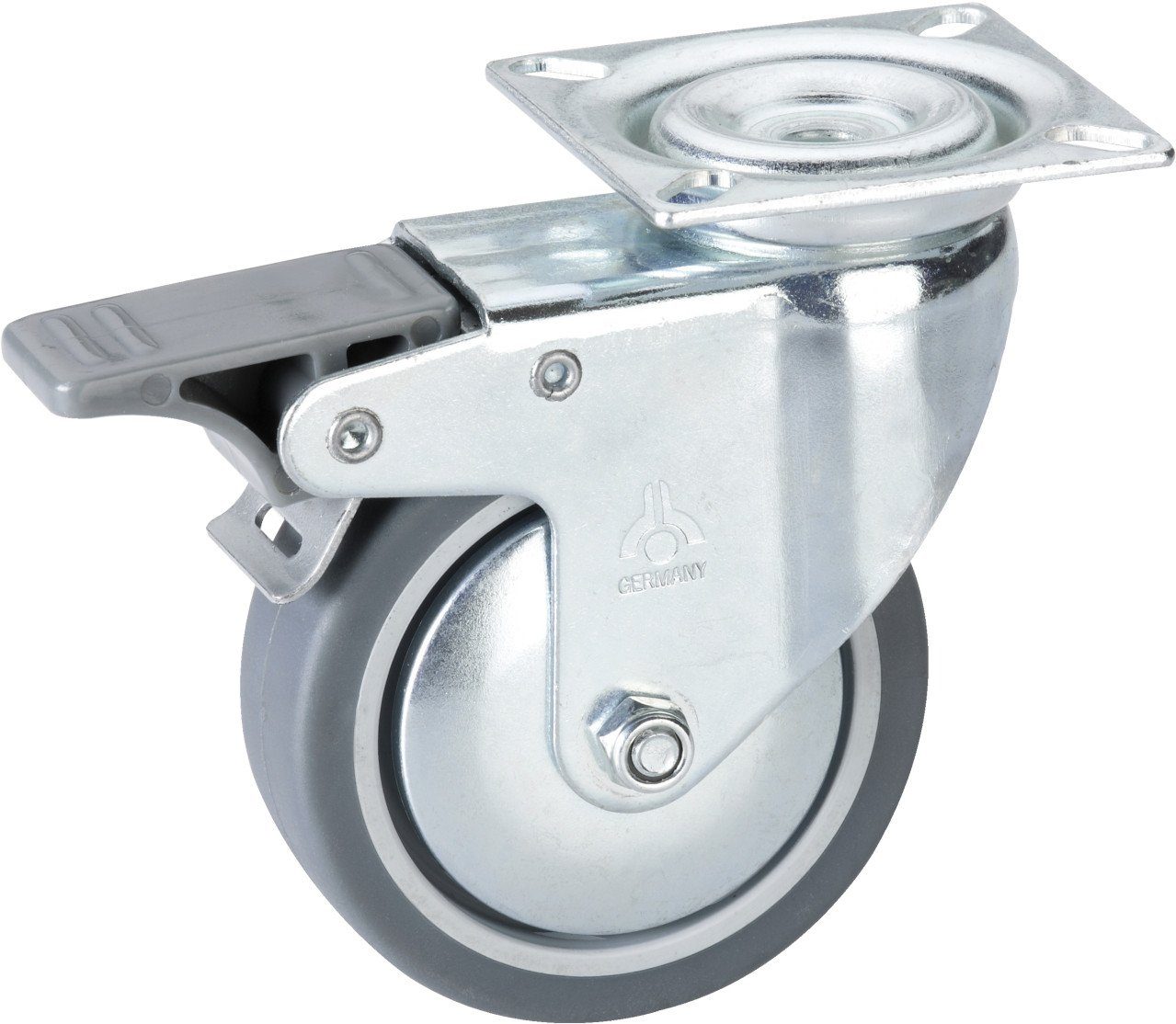 Dörner + Helmer Möbelrolle Lenkrolle mit Feststeller 75 x 25 x 101 mm