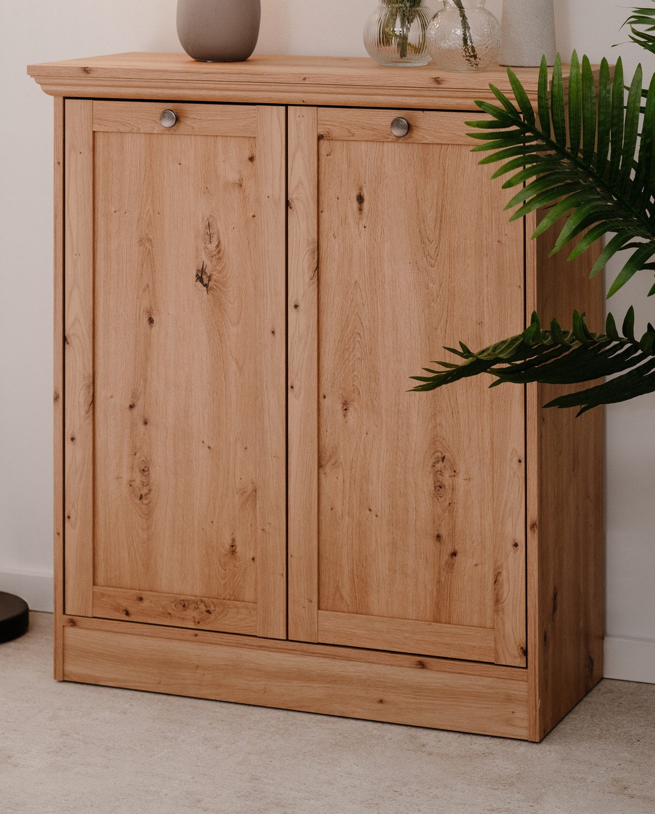 Inn.Furn Kommode Rubik (in Eiche Artisan, 80 cm Landhaus-Stil), flexible Inneneinteilung