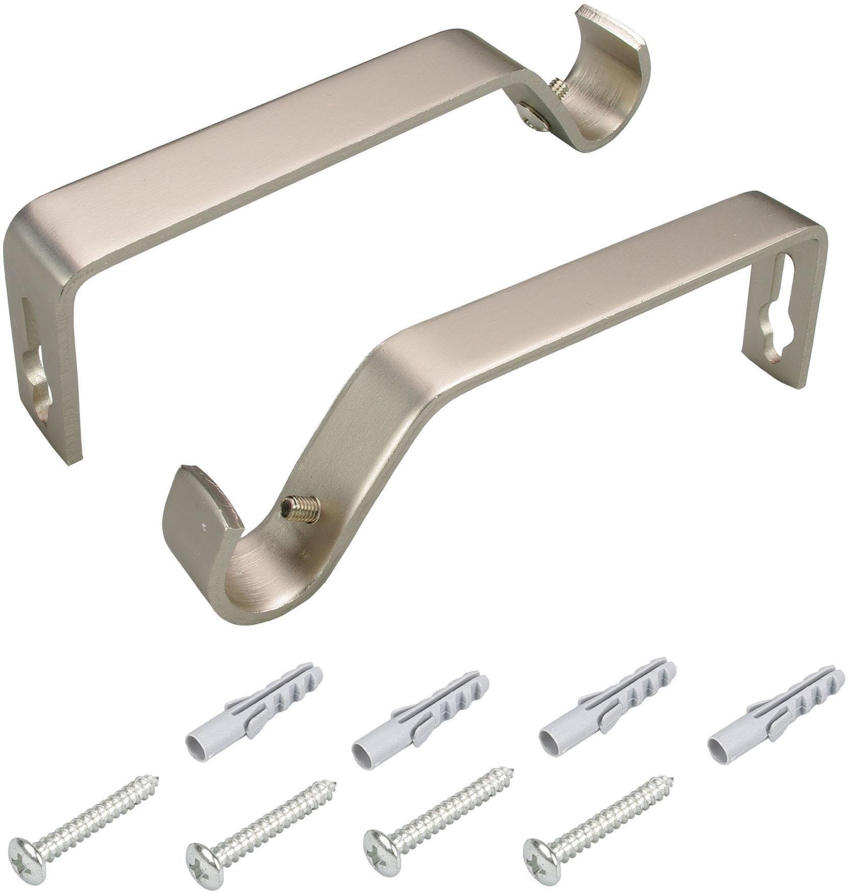 Liedeco Träger, Gardinenstangen, (Set, 2-St), für Gardinenstangen Ø 16 mm