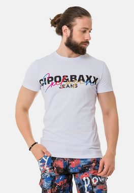 Cipo & Baxx T-Shirt mit Markenprint