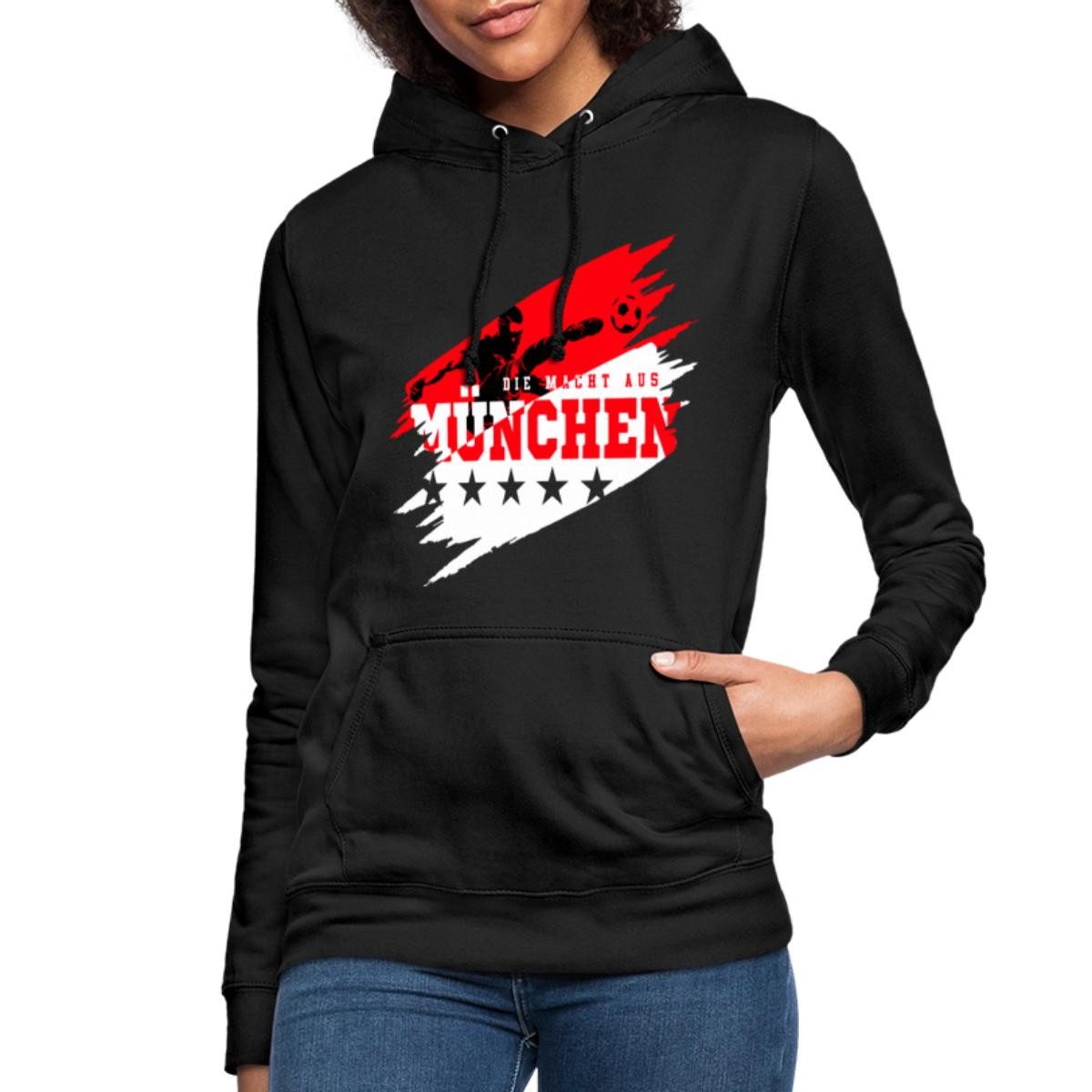 Spreadshirt Hoodie Die Macht Aus München Ultra Fußball Fan Damen Hoodie (1- günstig online kaufen